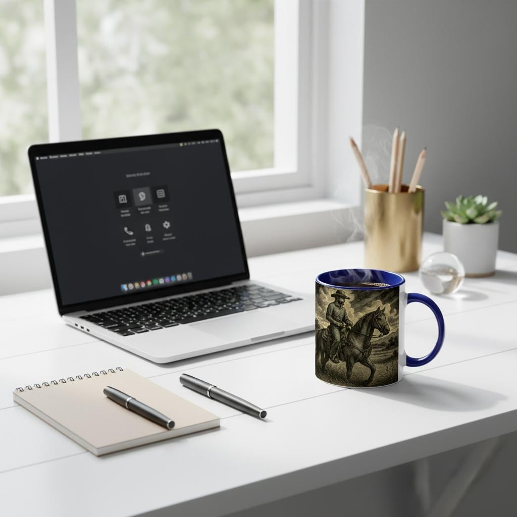 Rider of the High Plains – Westernreiter Tasse | Cowboy & Pferd | Vintage Western Mug | Geschenk für Westernreiter