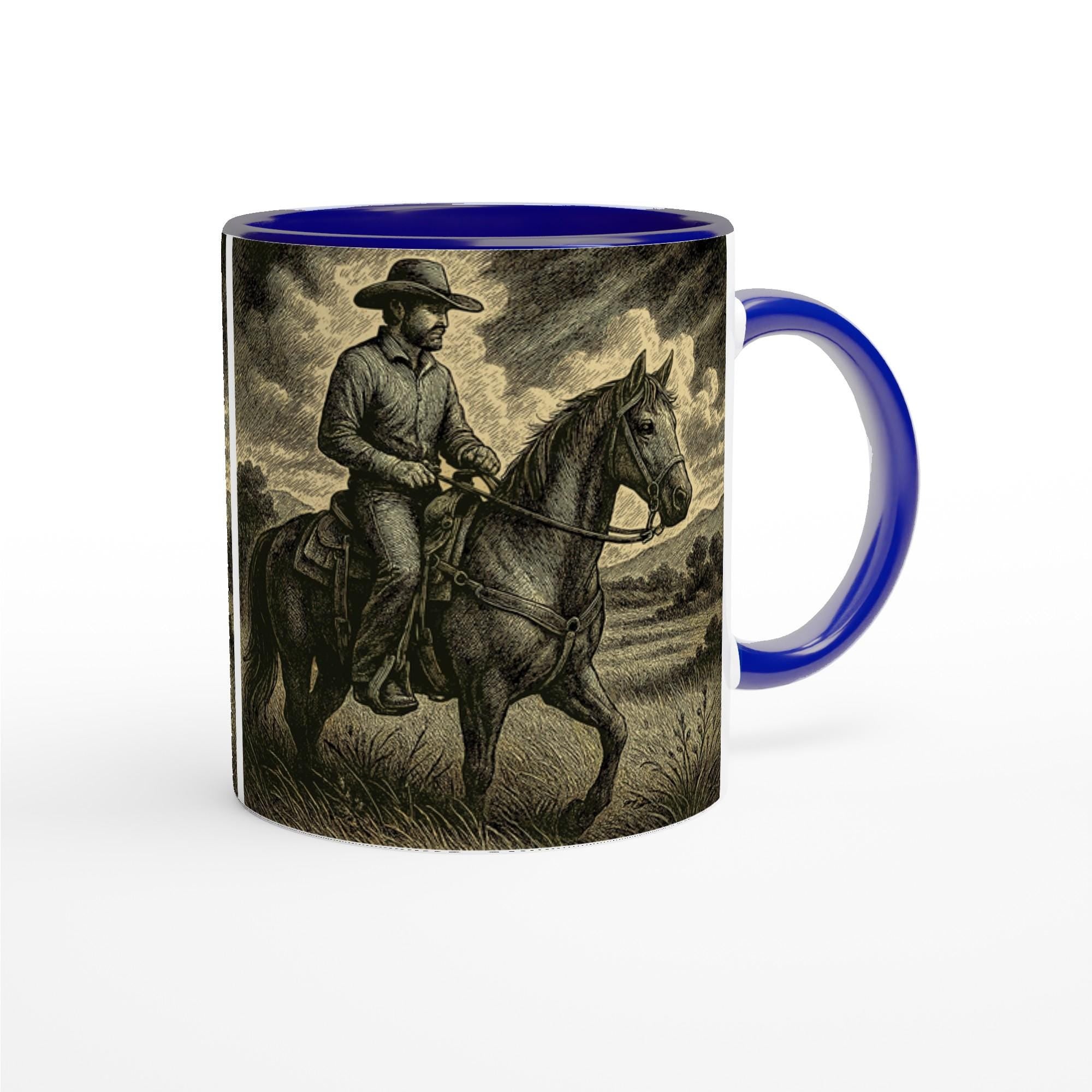 Rider of the High Plains – Westernreiter Tasse | Cowboy & Pferd | Vintage Western Mug | Geschenk für Westernreiter
