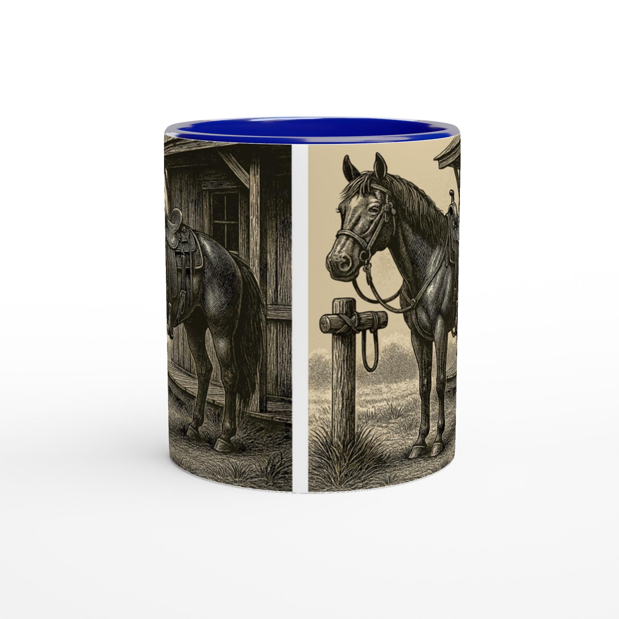 Saddlebreak Moment – Westernpferd Tasse • Vintage Horse Mug • Geschenk für Westernreiter • Ranch Cowboy Decor • Sattel