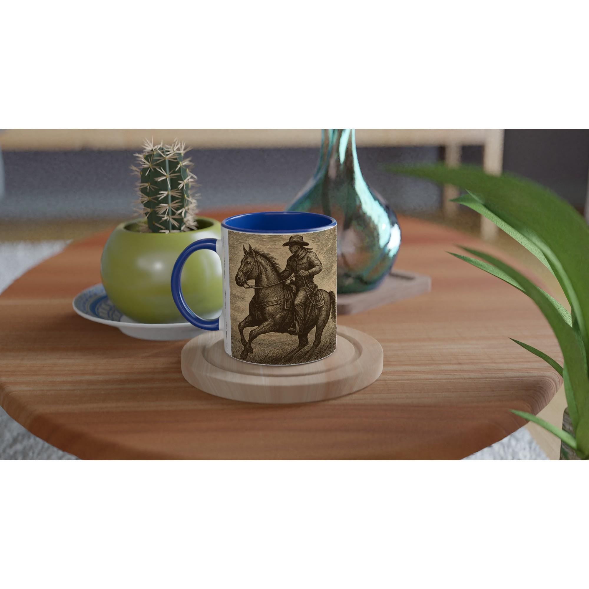 Western Reiter Tasse – Cowboy auf Pferd · · Geschenk für Westernreiter & Ranch Fans