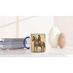 Elegante Reiterin – Klassische Pferdetasse für Reiter & Pferdeliebhaber – Vintage Equestrian Mug