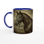 Elegante Reiterin – Klassische Pferdetasse für Reiter & Pferdeliebhaber – Vintage Equestrian Mug