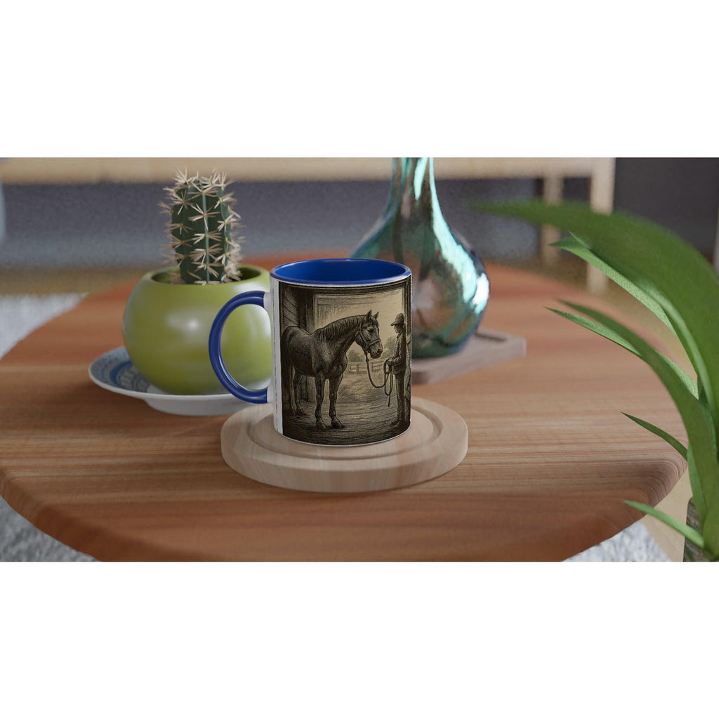 Stille Verbindung – Tasse mit Reiterin & Pferd, Stallmotiv, Geschenk für Pferdeliebhaberinnen