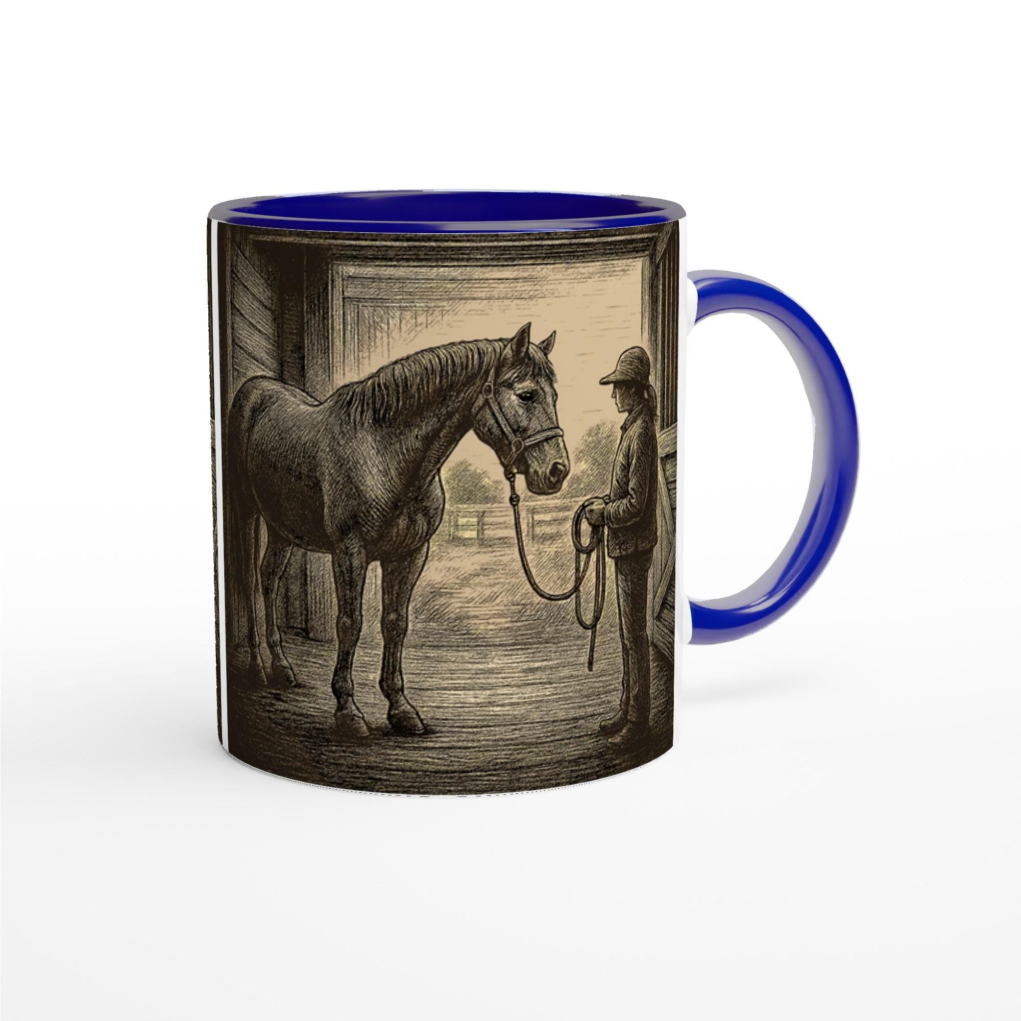 Stille Verbindung – Tasse mit Reiterin & Pferd, Stallmotiv, Geschenk für Pferdeliebhaberinnen