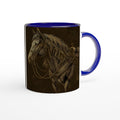 Western Tasse „Saddled & Steady“ – Cowboy Pferde Tasse, Ranch Horse Art, Geschenk für Westernreiter