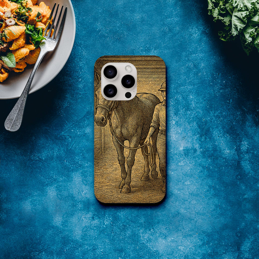 Hochwertige stoßfeste Handyhülle mit elegantem Pferdemotiv. Perfekt für Reiterinnen, Pferdefans und als Geschenk.