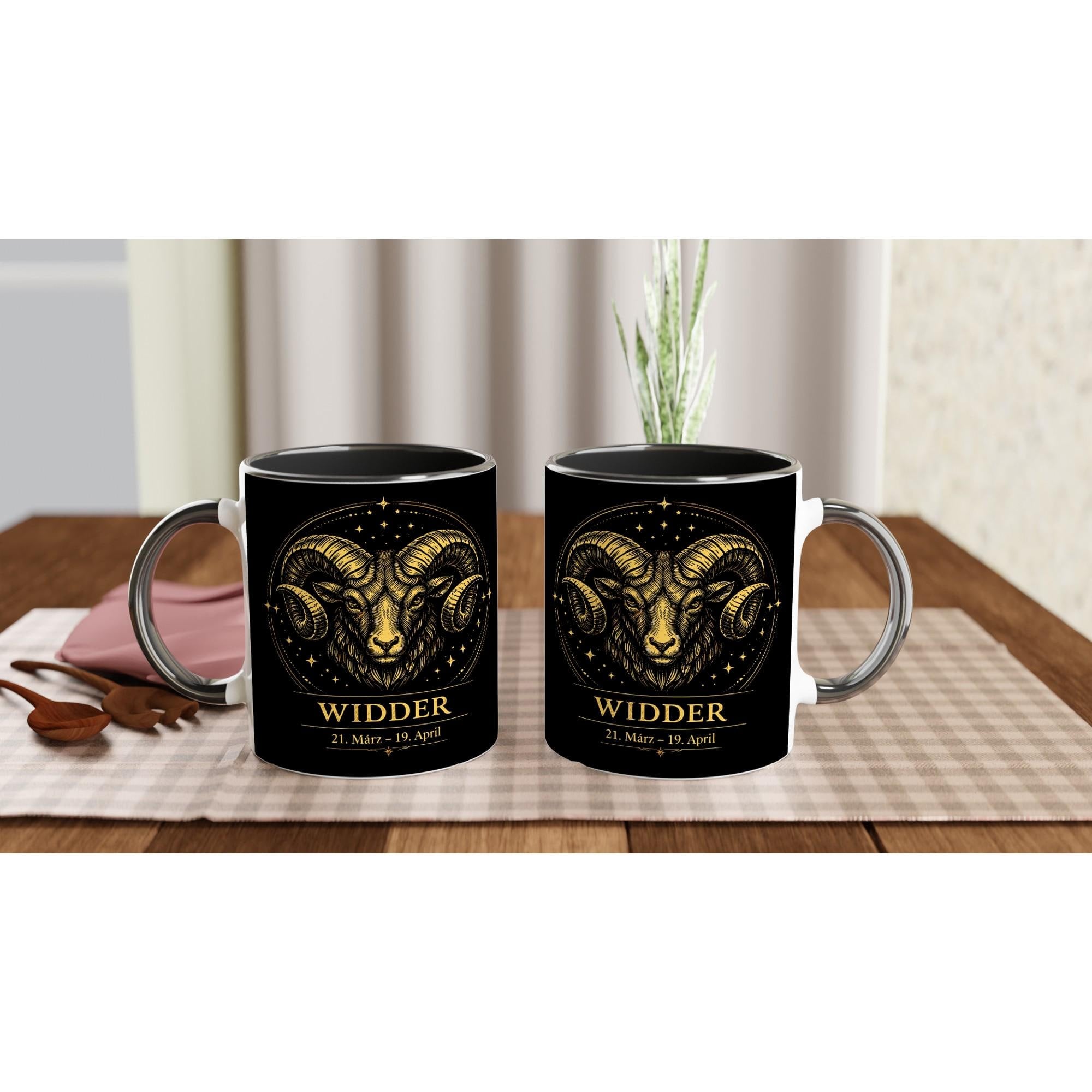 Sternzeichen Widder Tasse – Zodiac Mug für Frauen – Astrologie Geschenk – Beidseitig bedruckte Keramiktasse – Widder Geschenkidee