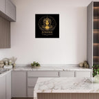 Sternzeichen Jungfrau Wandbild – Fine Art Zodiac Wall ArtAstrologie Kunstdruck – Jungfrau Poster Schwarz Gold – Sternzeichen Geschenk