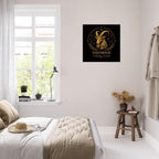 Sternzeichen Steinbock Wandbild – Fine Art Zodiac Wall Art – Astrologie Kunstdruck – Steinbock Poster Schwarz Gold – Sternzeichen Geschenk