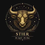 Sternzeichen Stier Wandbild – Zodiac Wall Art für Frauen – Astrologie Kunstdruck – Stier Poster Schwarz Gold – Sternzeichen Geschenk