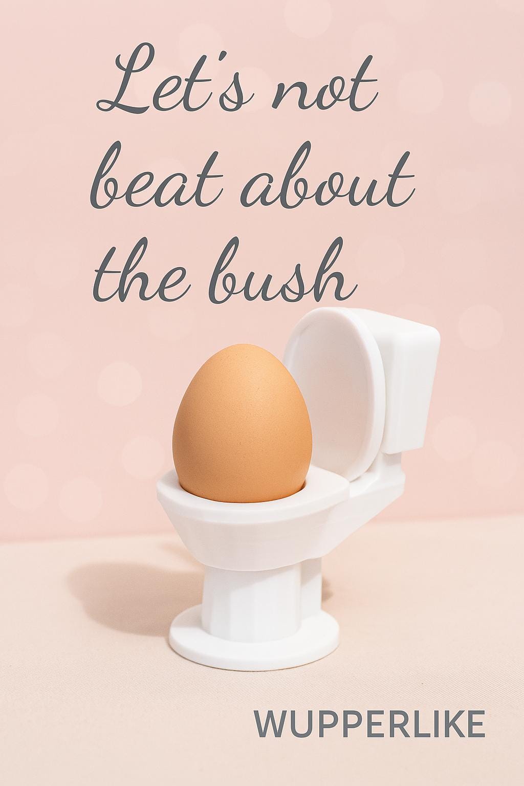 Witzige Frühstücksideen Geschenk mit Ei auf Toilette als humorvolles Küchenaccessoire